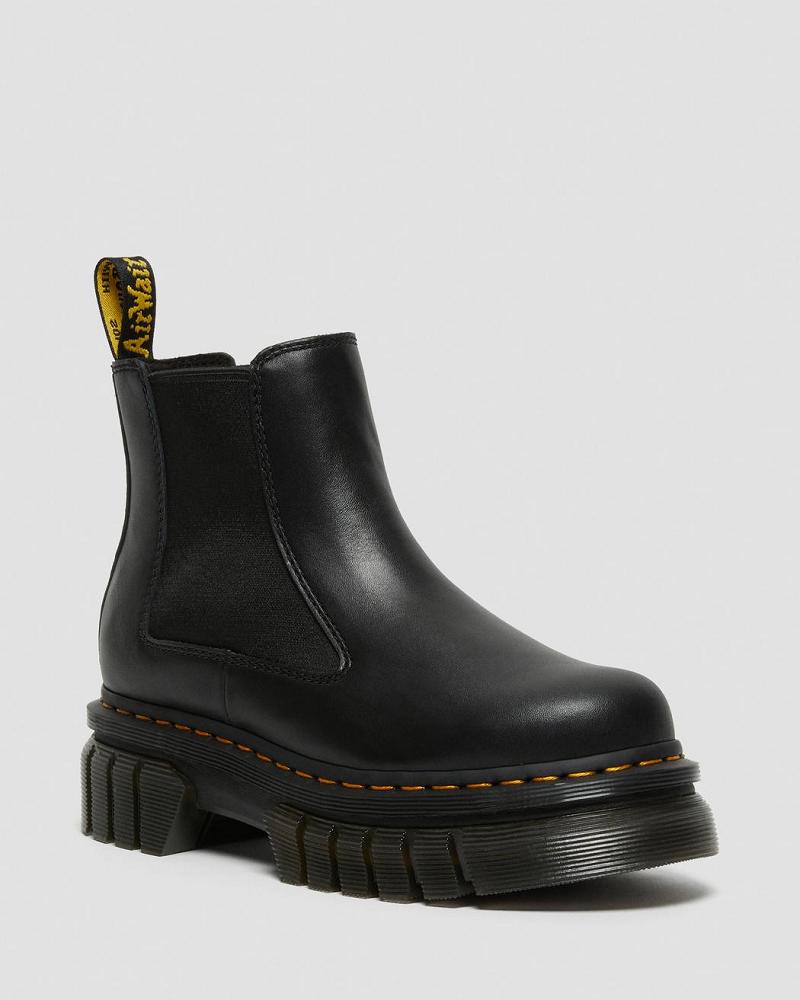 Men\'s Dr Martens Audrick Nappa Leather Platform Ankle Boots Black | AU 431BEX